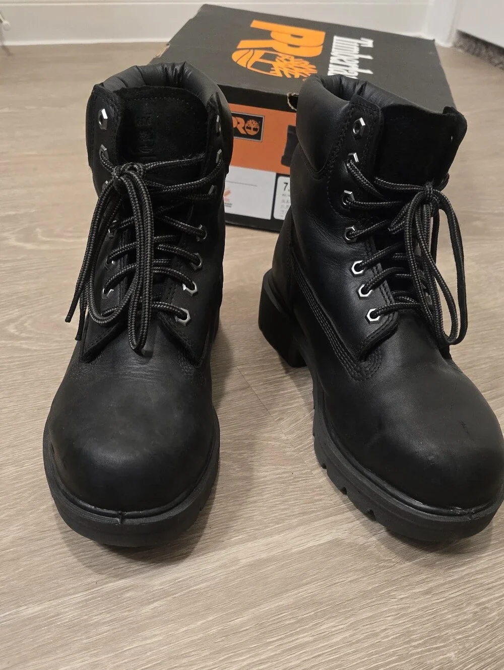 👷Timberland PRO Work Boots Black Sawhorse Composite Safety Toe Industrial Boots